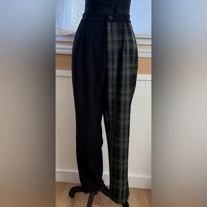 Disturbia Black Straight Leg Split Design Pants